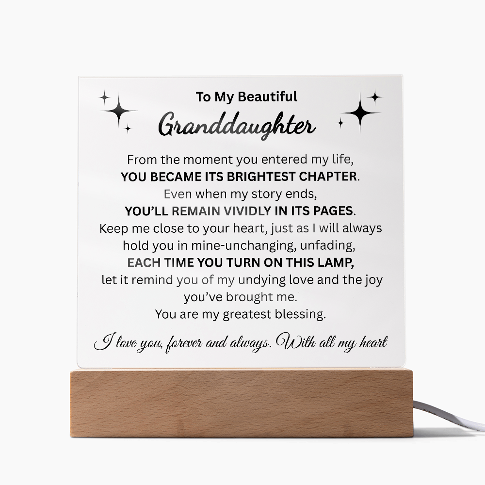 To My Beautiful Granddaughter / Forever Love