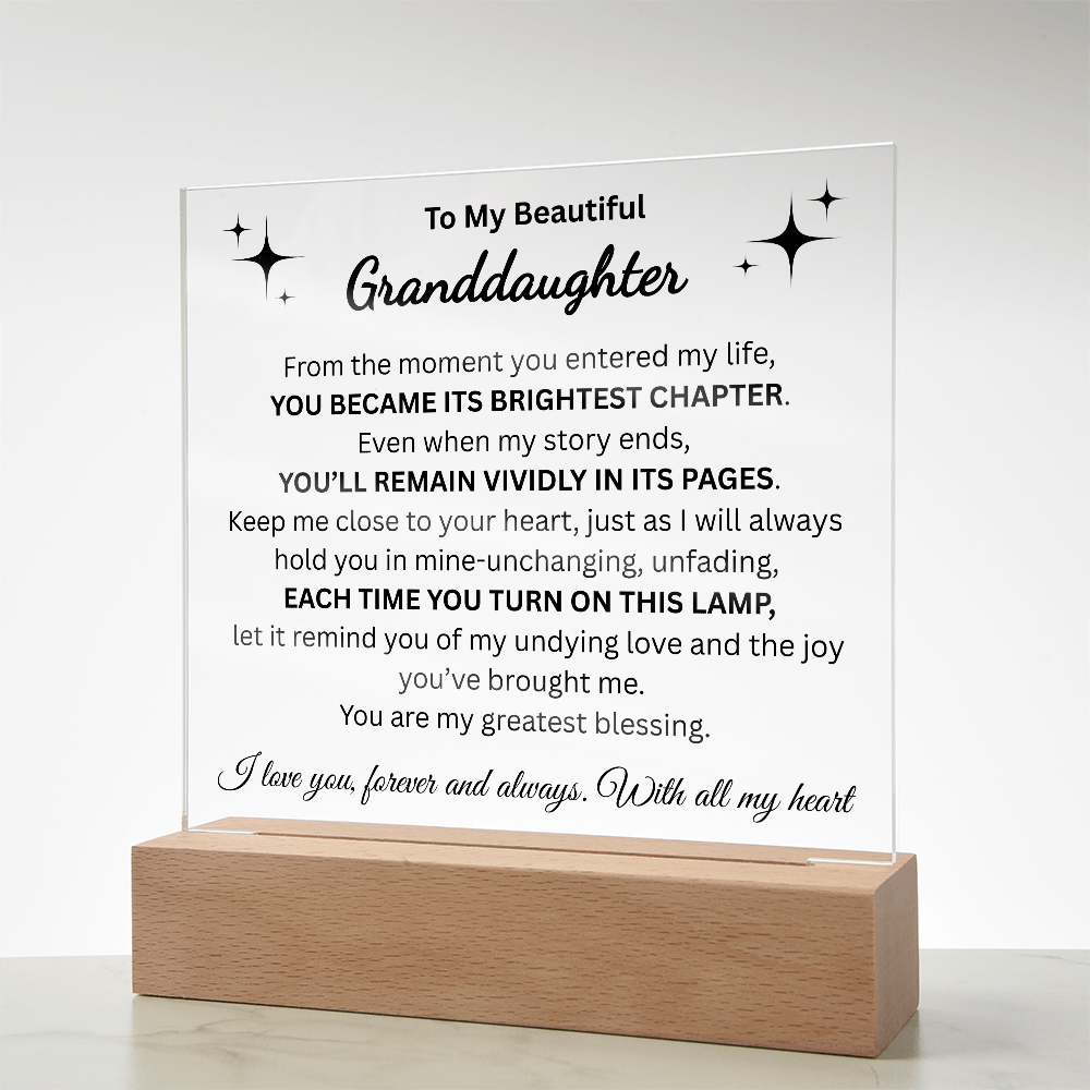 To My Beautiful Granddaughter / Forever Love