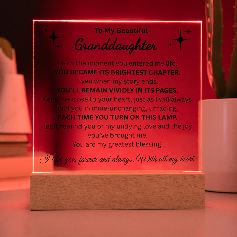 To My Beautiful Granddaughter / Forever Love